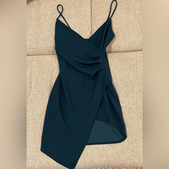Windsor | Dresses | Cute Going Out Dress Dark Teal Asymmetrical | Poshmark